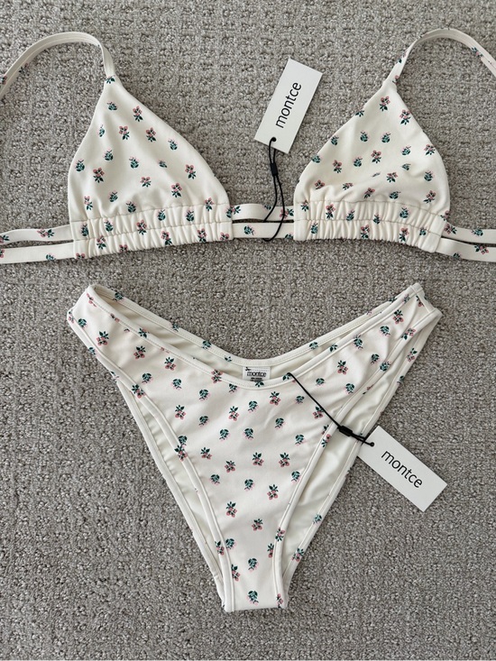 Montce Other - Montce Fruity Floral Triangle Bikini Top & Bottom